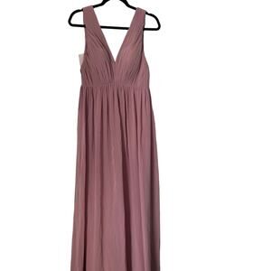 Azazie Ranvie Dress Size A6 Vintage Mauve Sleeveless Bridesmaid Formal Evening